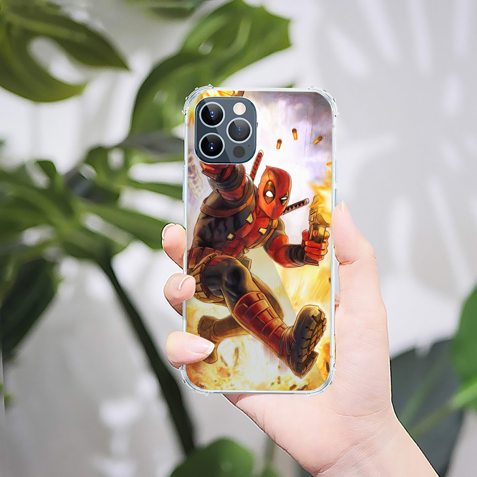 （画像用） Deadpool デッドプール 【iPhone 12シリーズ対応】透明スマホケース（クリアソフトケース）